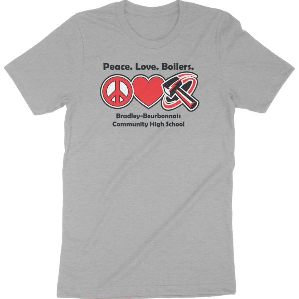 Peace Love Boilers BBCHS Tee - Image 2